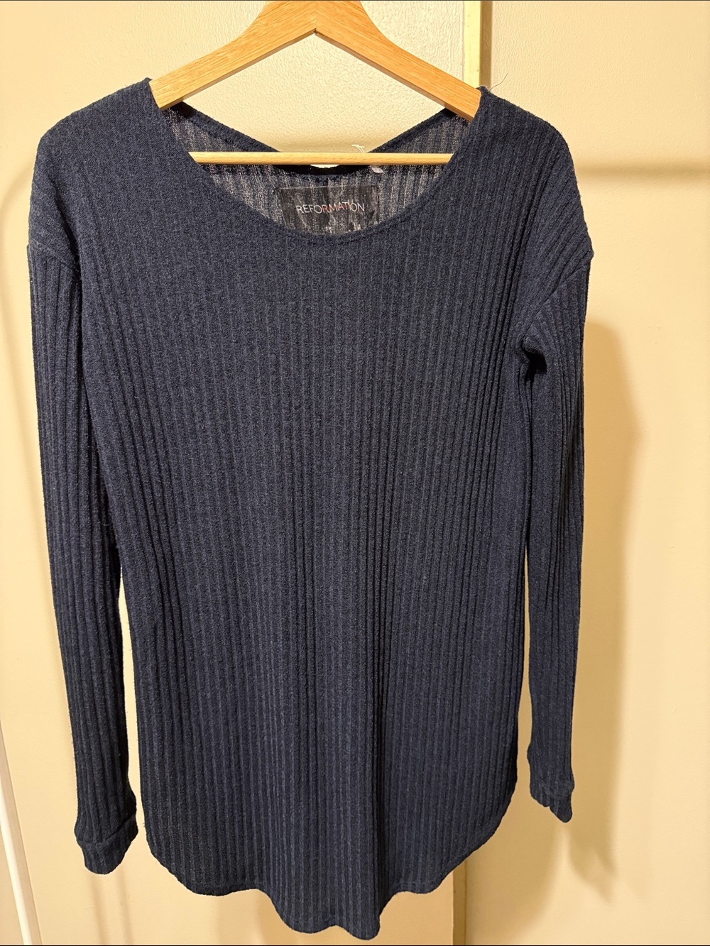 Reformation mini dress Ribbed Long Sleeve
